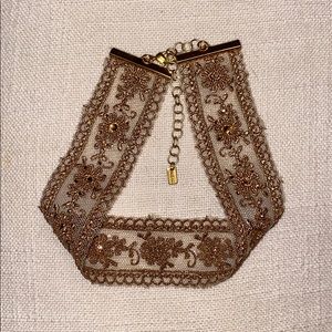 Chan Luu Gold Choker Lace Necklace